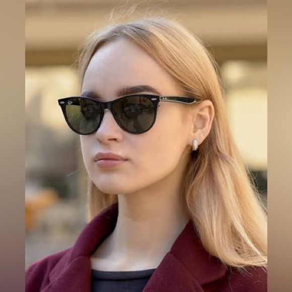 Ray-Ban Tortoise Shell Sunglasses RB2185 902/31 Women Fashion Green G-15 W/Case - Picture 11 of 13